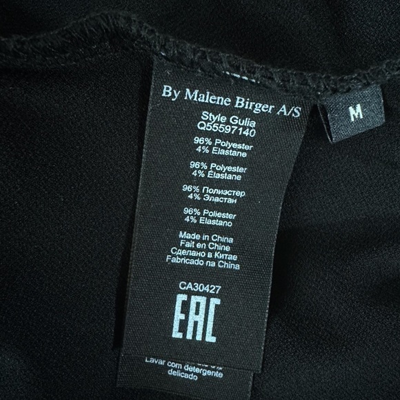 By Malene Birger Gulia Black Long Sleeve Shift Dress 
With Bow Tie Style Neck M - Picture 12 of 12